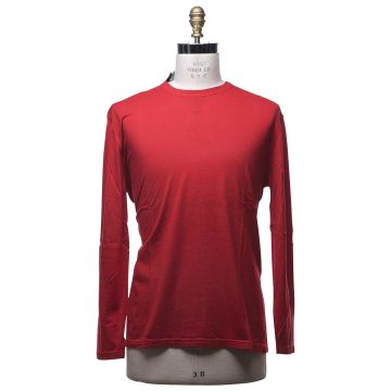 Kiton KITON Red Cotton Sweater Crewneck Red 000