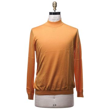 Kiton KITON Orange Cashmere Silk Sweater Turtleneck Orange 000