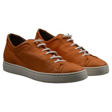 Kiton KITON Orange Leather Sneakers Shoes Orange 000