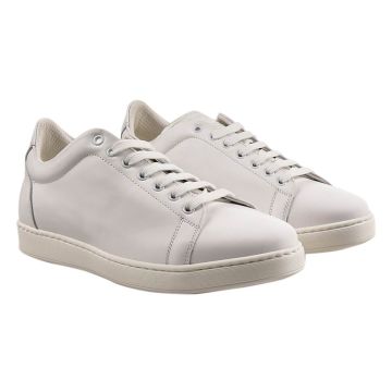 Kiton KITON White Leather Crocodile Sneakers Shoes White 000