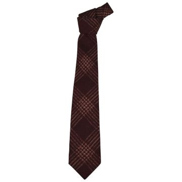 Kiton KITON Burgundy Yellow Wool Tie Burgundy/Yellow 000