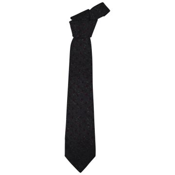 Kiton KITON Gray Burgundy Silk Wool Tie Gray/Burgundy 000