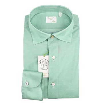 Finamore Finamore Green Cotton Shirt Green 000