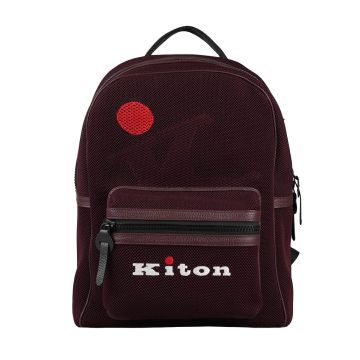 Kiton Kiton Burgundy Cotton Ea Backpack Burgundy 000