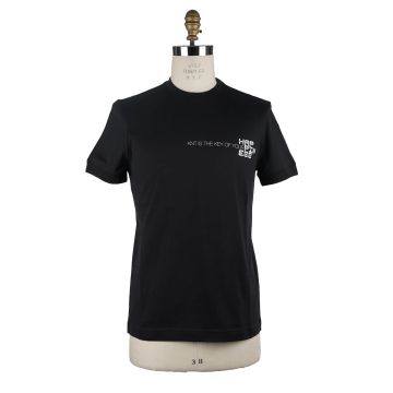 KNT KNT Kiton Black Cotton T-Shirt Black 000
