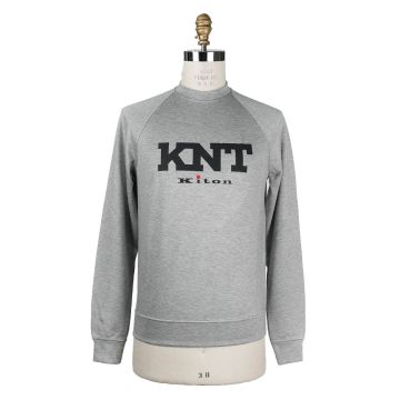 KNT KNT Kiton Gray Viscose Ea Sweater Crewneck Gray 000