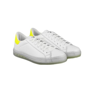 Kiton Kiton White Yellow Leather Sneakers Special Edition White / Yellow 000