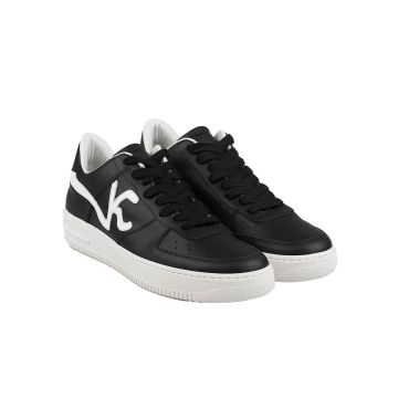 KNT KNT Kiton Black White Leather Sneakers Black / White 000