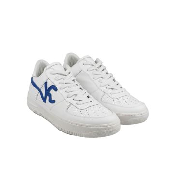 KNT KNT Kiton White Blue Leather Sneakers White / Blue 000