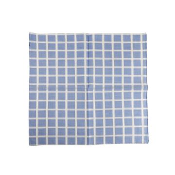 Zilli Zilli Blue White Cotton Pocket Square Blue / White 000